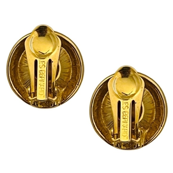 LES BERNARD • Vintage Crystal Clear Reflecting Pool Earrings - Picture 3 of 4